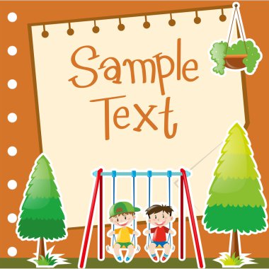 Salıncaklar çocuklar ile tasarımı