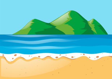 Plaj ve okyanus ile bir manzara