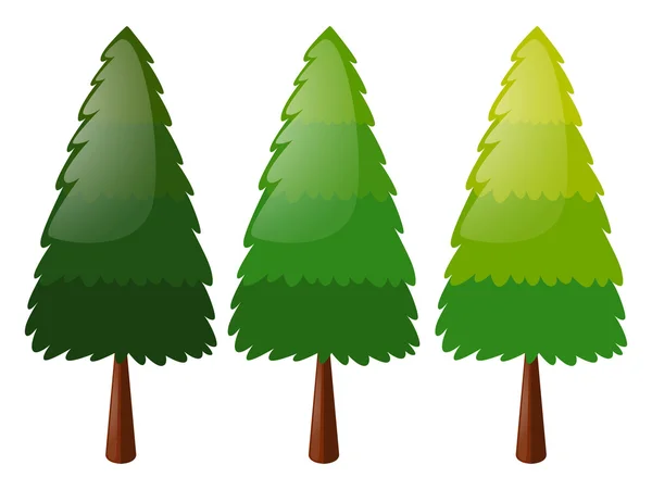 Árvore em três cores — Vetor de Stock