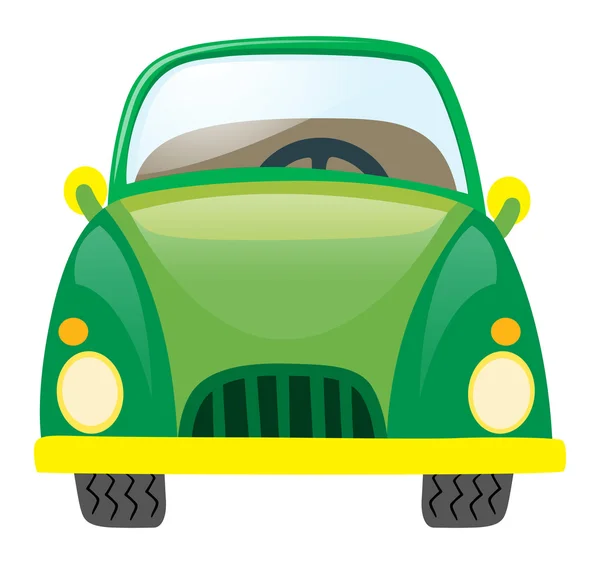Зелений автомобіль на білому тлі — стоковий вектор