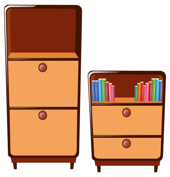 Two cabinets with drawers — Stock Vector