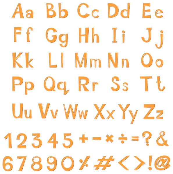 Englisches Alphabet-Design in gelber Farbe — Stockvektor