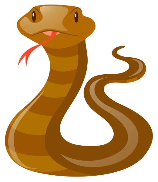 Φίδι με καφέ δέρμα — Διανυσματικό Αρχείο