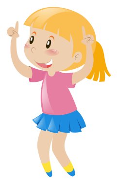 Pembe dans küçük kız