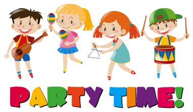 Erkek ve kız müzik çalma