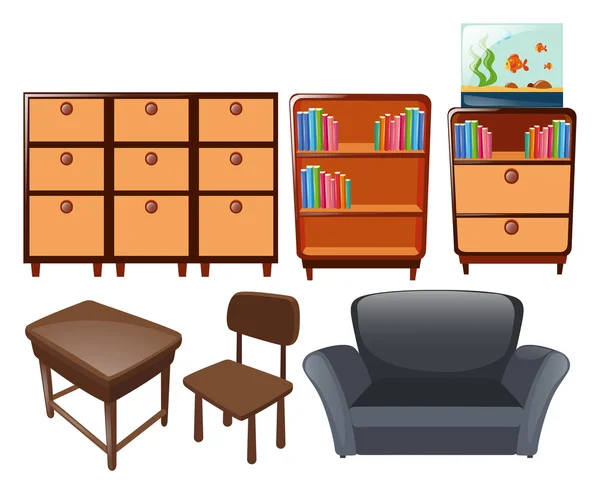 Diversi tipi di mobili — Vettoriale Stock