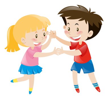 Erkek ve kız birlikte dans