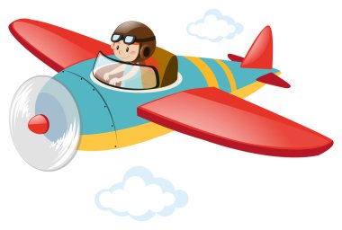 Gökyüzünde uçan uçak pilot