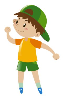 Mutlu yüz ile küçük çocuk