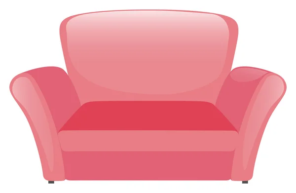 Sofá rosa no fundo branco — Vetor de Stock