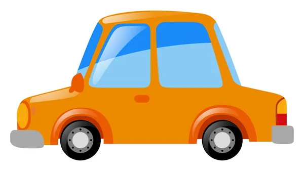 Orange car on white background — Διανυσματικό Αρχείο