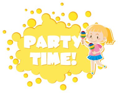 Parti Tema kız ve maracus