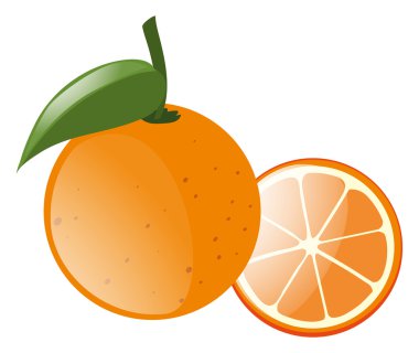 Taze turuncu yaprak yeşil ile