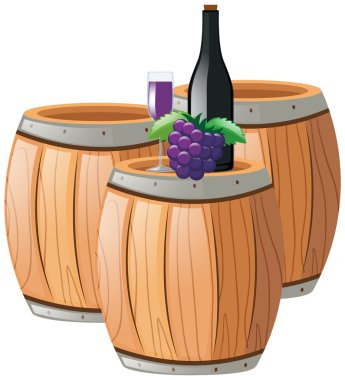 Varil üzerinde üzüm suyu