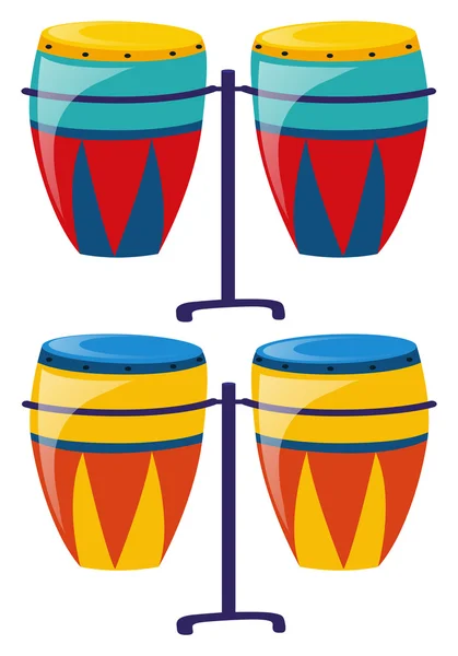 Dvě sady barevných bubnu — Stockový vektor