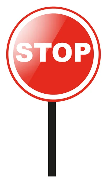 Stop su sfondo bianco — Vettoriale Stock