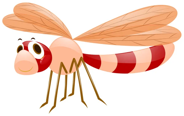 Dragonfly με κόκκινο και ροζ χρώμα — Διανυσματικό Αρχείο