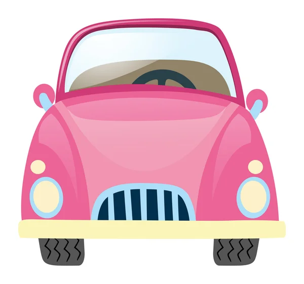 Carro rosa no fundo branco — Vetor de Stock
