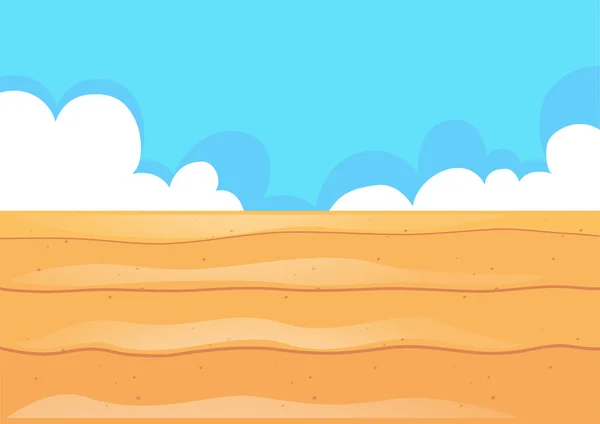 Escena de naturaleza con campo desierto — Vector de stock