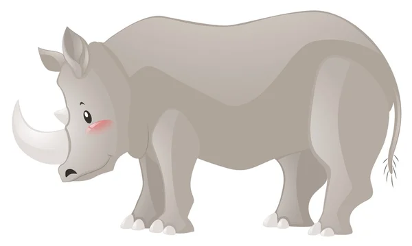 Rinoceronte con cuerno afilado — Archivo Imágenes Vectoriales
