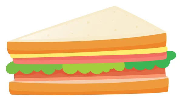 Sanduíches com carne e legumes — Vetor de Stock