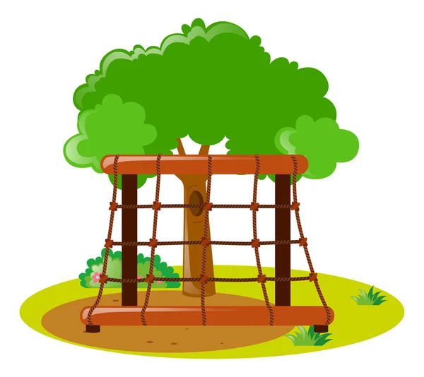 Climbing station in the park — Stock Vector