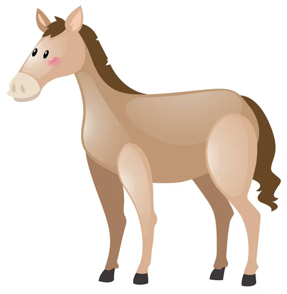 Horse with brown fur — Stock Vector