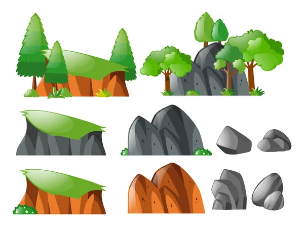 Скалы и скалы — стоковый вектор