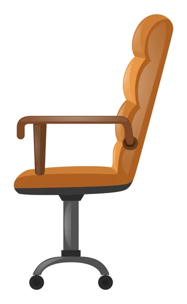 Fauteuil avec cuir marron — Image vectorielle