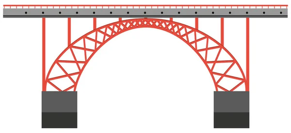 Estrutura da ponte feita de metal — Vetor de Stock