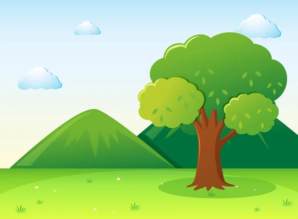 Charakter sceny z drzewa w parku — Wektor stockowy