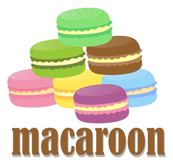 Design del carattere con parola macaroon — Vettoriale Stock