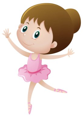 Küçük kız pembe bale