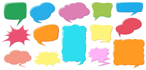 Различные конструкции речевых пузырей
