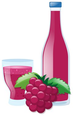 Taze üzüm ve şişe suyu