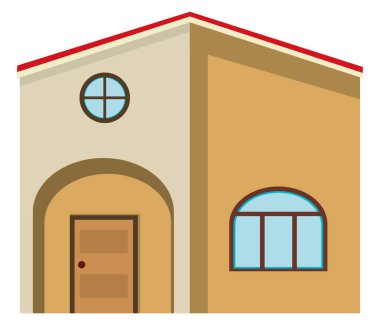 Büyük ev kahverengi boyalı