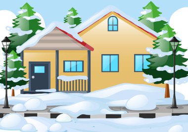 Evi yolun karla kaplı