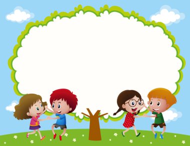 İki çiftler dans ile gövde tasarımı