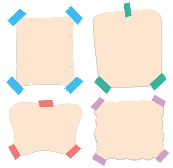 四种风格的纸模板 — 图库矢量图片