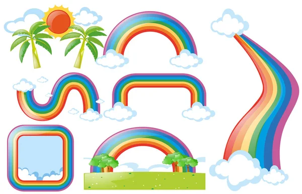 Design diverso dell'arcobaleno — Vettoriale Stock