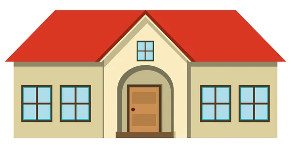 Casa com telhado vermelho —  Vetores de Stock