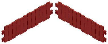 ahşap çit için 3D tasarım