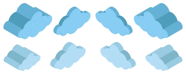 Conception 3D pour nuages bleus — Image vectorielle