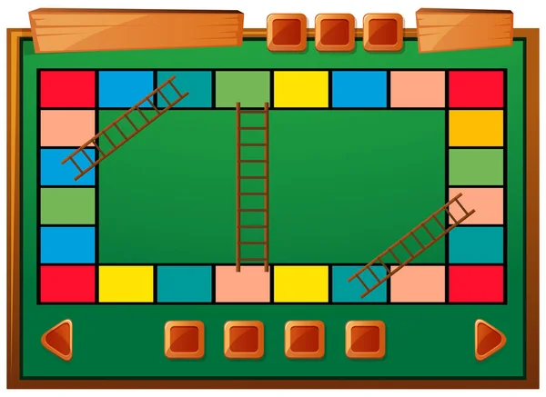 Modelo de jogo de tabuleiro com escadas e blocos — Vetor de Stock