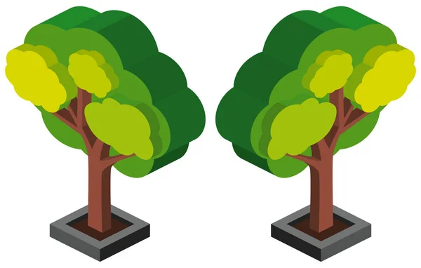 Design 3D para árvore verde —  Vetores de Stock