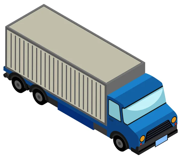 3D-ontwerp voor blauwe vrachtwagen truck — Stockvector