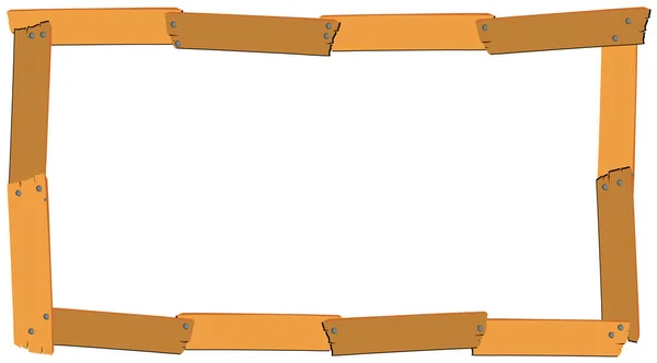 木制框架以空白空间 — 图库矢量图片