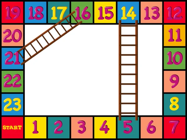 Boardgame diseño con bloques de colores y escaleras — Vector de stock