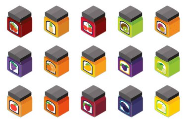 reçel farklı lezzet için 3D tasarım