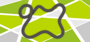 Yeşil arka plan boş yolda